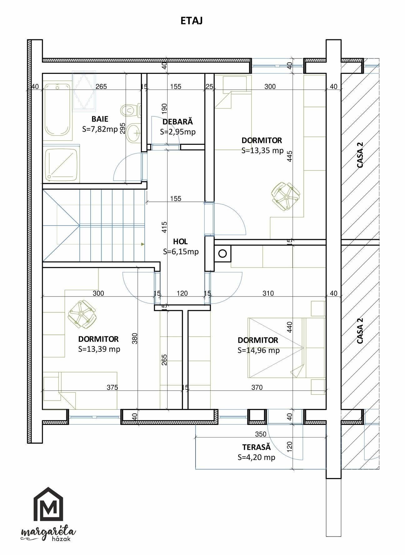 Upstairs floor plan